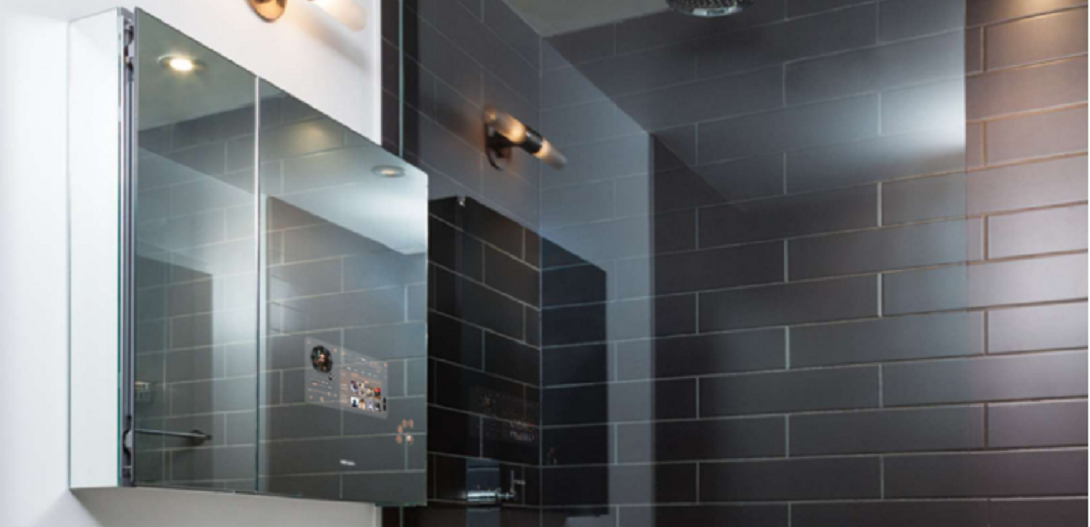 vanity with smart mirror
